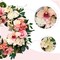 24 Inch Summer Everyday Flower Wreath for Front Door, Soft Touch Pink Roses Orchid Peony Floral for Indoor Outdoor, Flower Wreath for Home Decoration